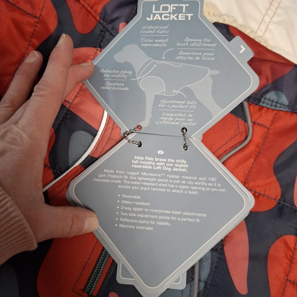 NWT Kurgo Loft Jacket Red Lava Lamp Size Large